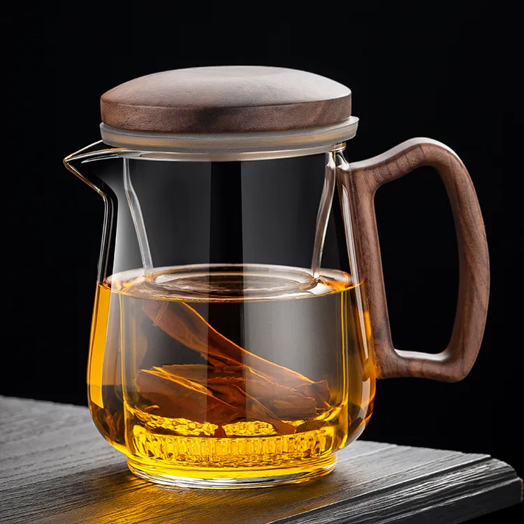 耐高温玻璃高档泡茶壶家用煮茶壶带过滤茶水分离三件杯花茶壶茶具