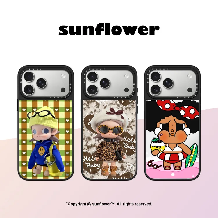 豹富嘎子姐热门款网红原创iphone17promax黑边银镜面防摔手机壳