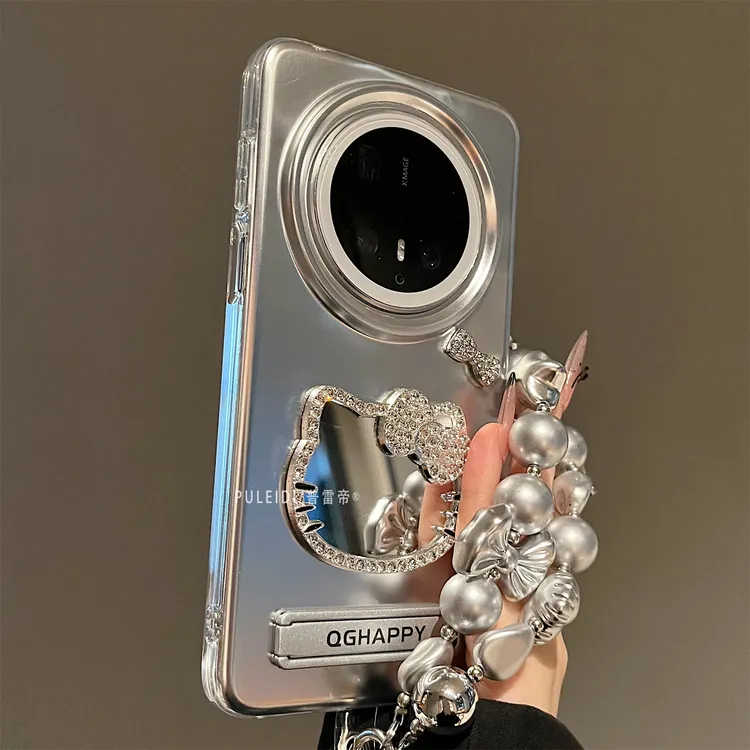 ins镜面KT猫适用华为mate70pro+手机壳卡通新款mate60pro磁吸防摔