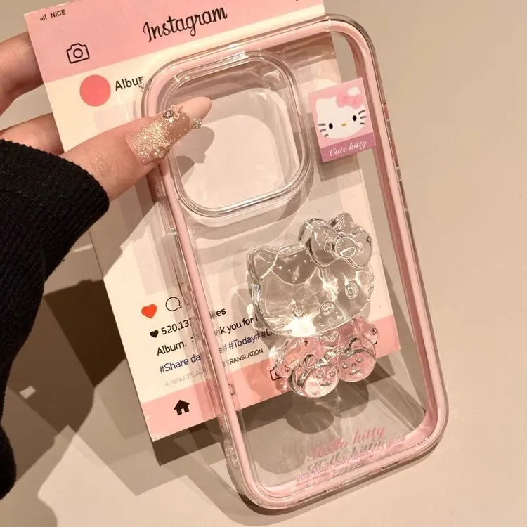 ZMGX粉色标签KT猫适用iPhone16/15pro手机壳华为P70vivo小米oppo