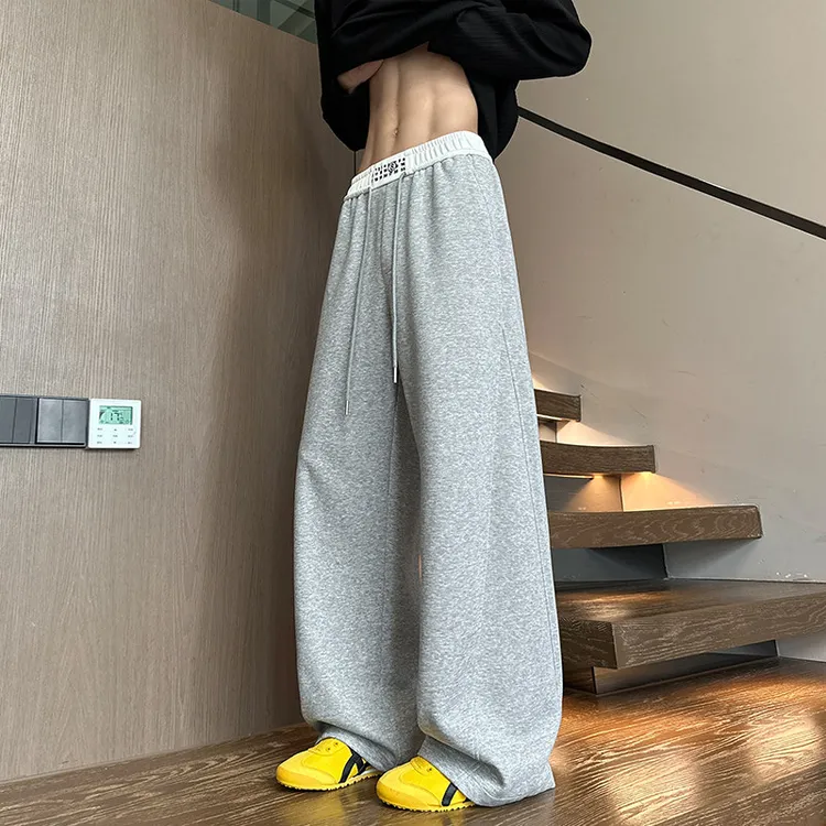 秋冬新款休闲裤宽松大码华棉潮流弯刀卫裤潮牌运动裤子男百搭