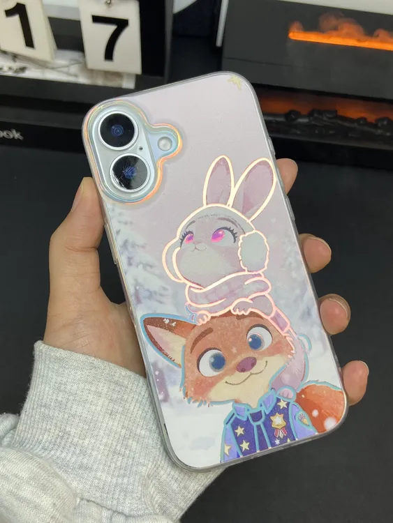疯狂动物城朱迪尼克极光手机壳适用于苹果华为荣耀小米VIVOPPO