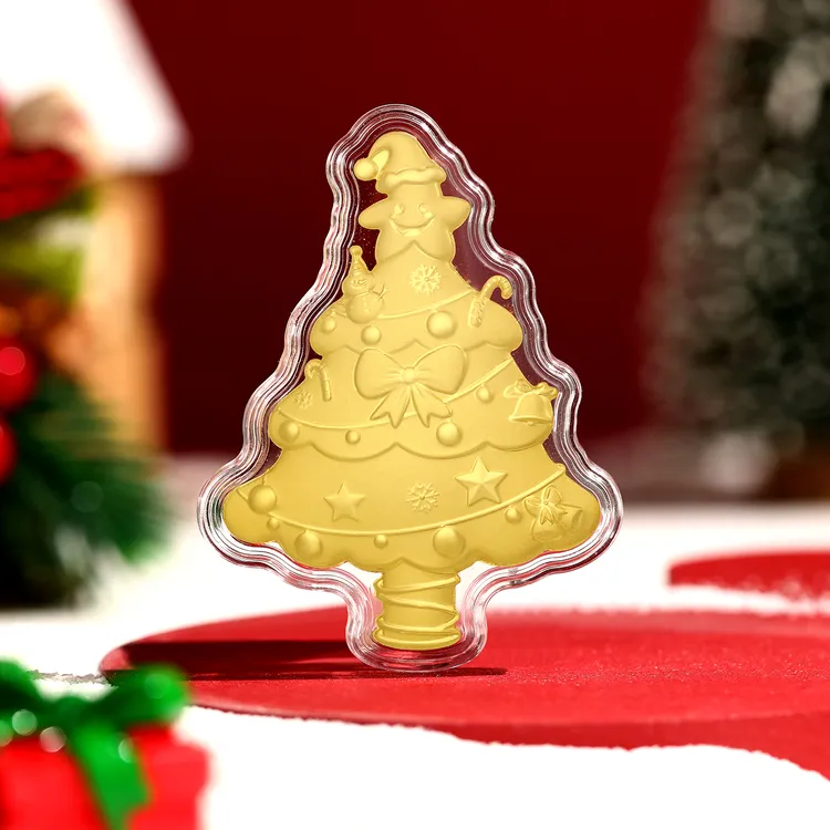 含金工艺品周金生圣诞树摆件平安夜节日礼物送女友送家人送好友