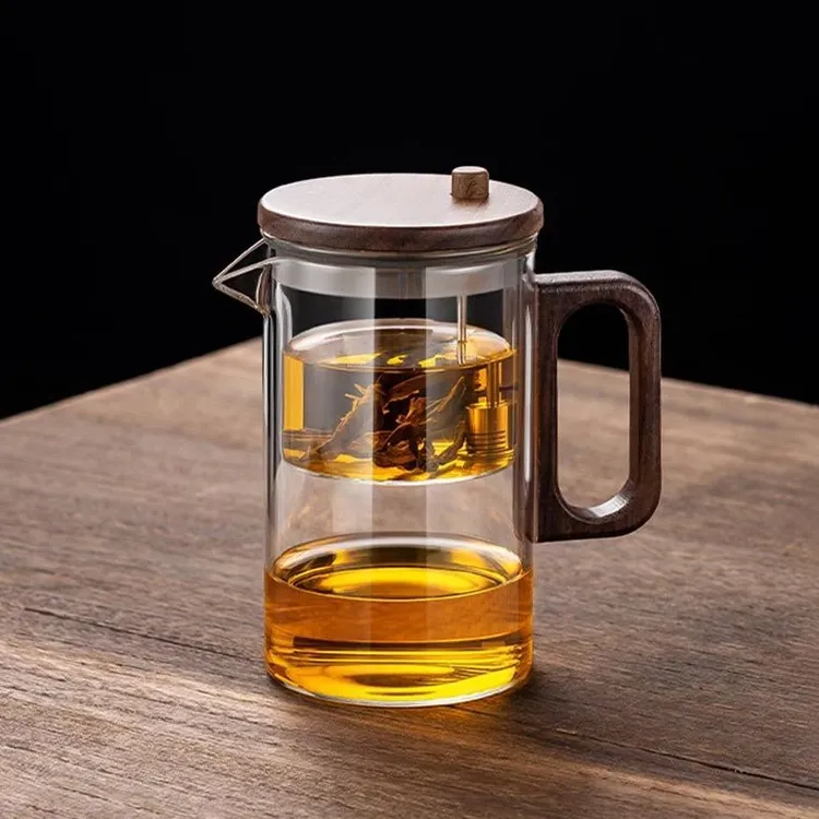 加厚飘逸茶壶家用过滤高档办公室一键内胆玻璃茶水分离茶杯茶具