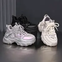 千之恋现货欧若风增高7CM2025秋季透气厚底软底百搭气质女鞋5669