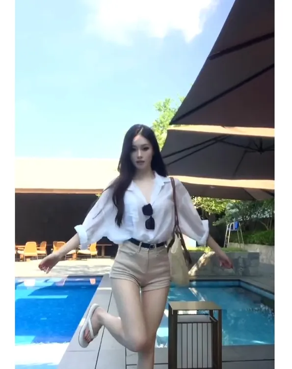 【B Y】夏装搭配一整套小个子显高减龄时尚防晒衬衫短裤显瘦两件套
