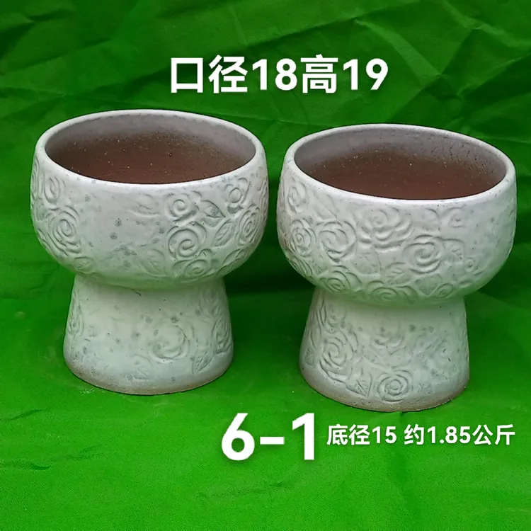 手工雕刻紫砂花盆透气吸水多肉绿植花卉陶盆