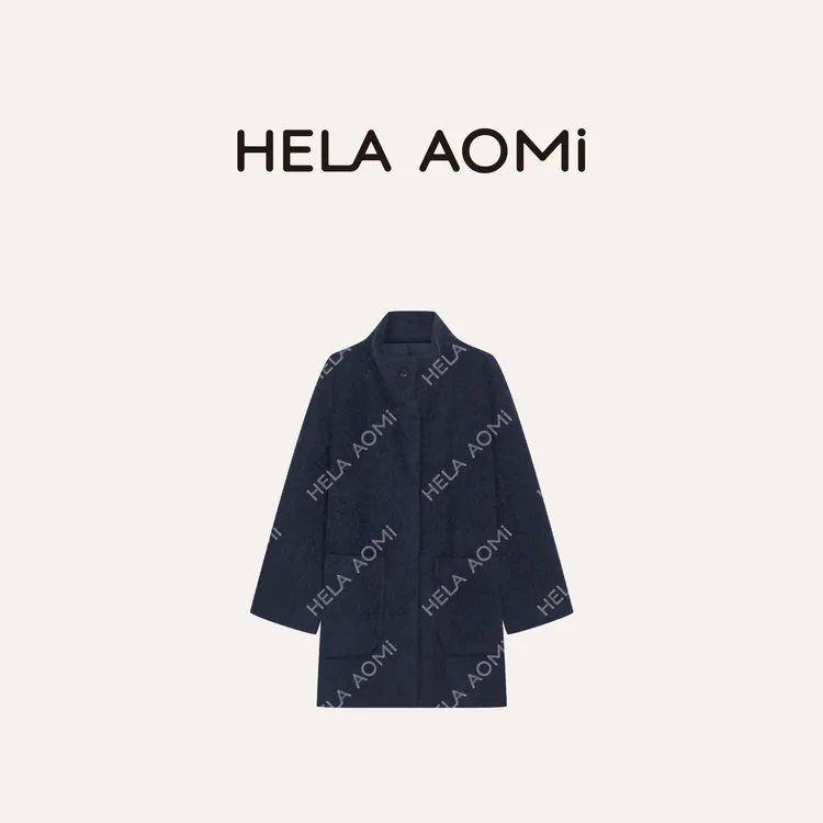 HELA AOMI “原单线.牦牛绒*拉绒大衣”中长款毛呢外套CY5DM09068