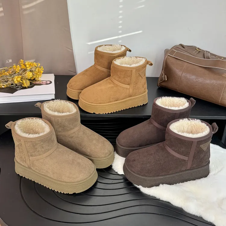 雪地靴防滑冬季保暖极简风时尚雪地靴雪地靴女鞋百搭时尚【XP4】