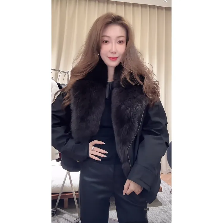 DEDM•STUDIO/保暖静奢高级感气质小众长袖毛领外套2510WT/5817