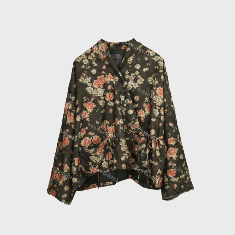 万物身客 833879 质感时尚提花汉服开衫 非定位印花
