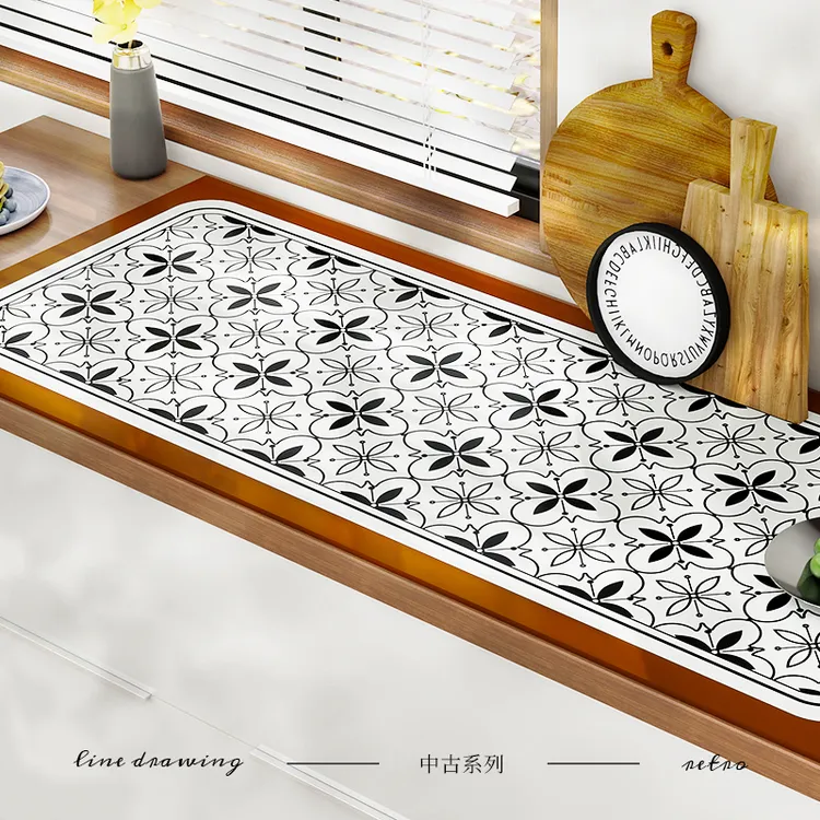 家用厨房沥水垫水槽吧台咖啡机隔热防烫速干轻奢洗手台面垫吸水垫商品图