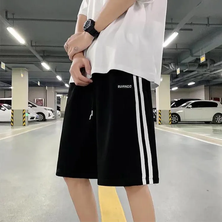 【网红炸街】2024夏季薄款印花短裤男运动潮牌百搭休闲5分韩版潮