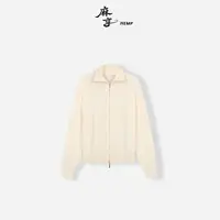 麻享【拉链高领雪绒衫】拉绒羊毛羊绒翻领拉链毛衣巨软针织FSY51055