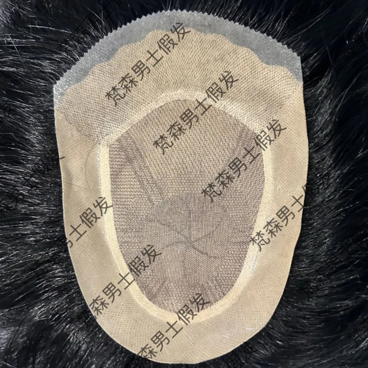 梵森男士假发片露发际线仿真头皮辫子发0.01超薄反半扣隐形逼真