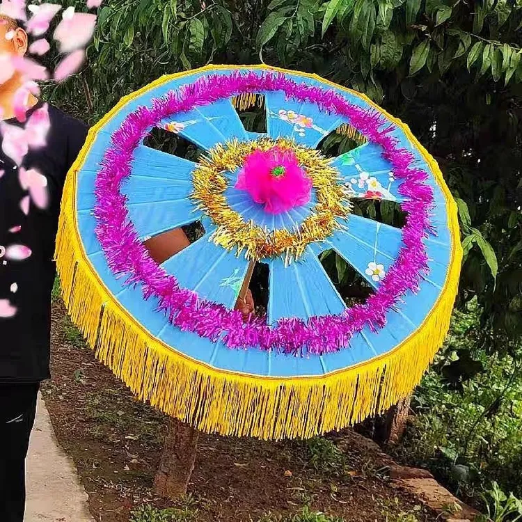 秧歌舞蹈花伞表演道具秧歌花伞手拿花伞跳舞伞