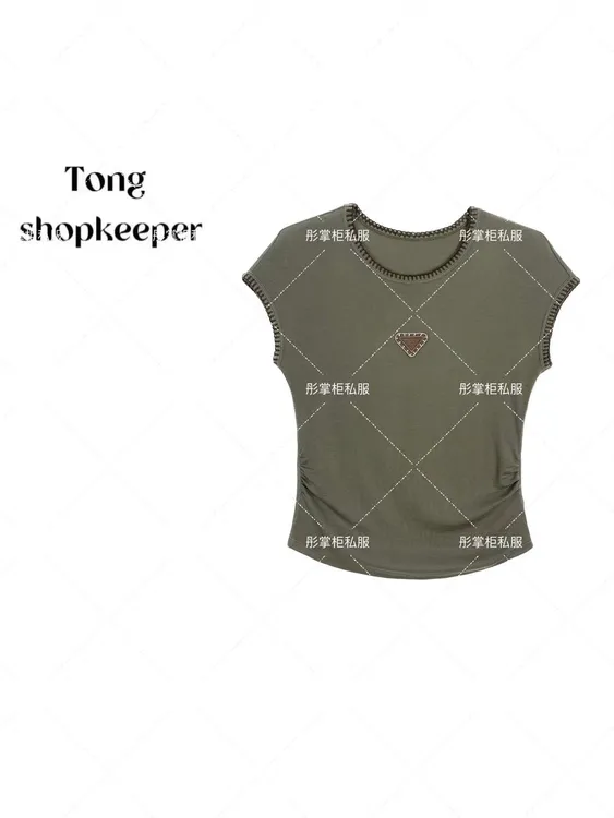 QJ/彤掌柜1681741 夏季25定制logo莱赛尔天丝羊毛显瘦打揽上衣