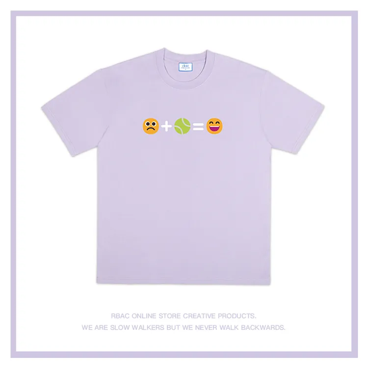 不开心+网球=开心｜RBAC｜小众设计感落肩纯棉短袖T恤时尚潮流