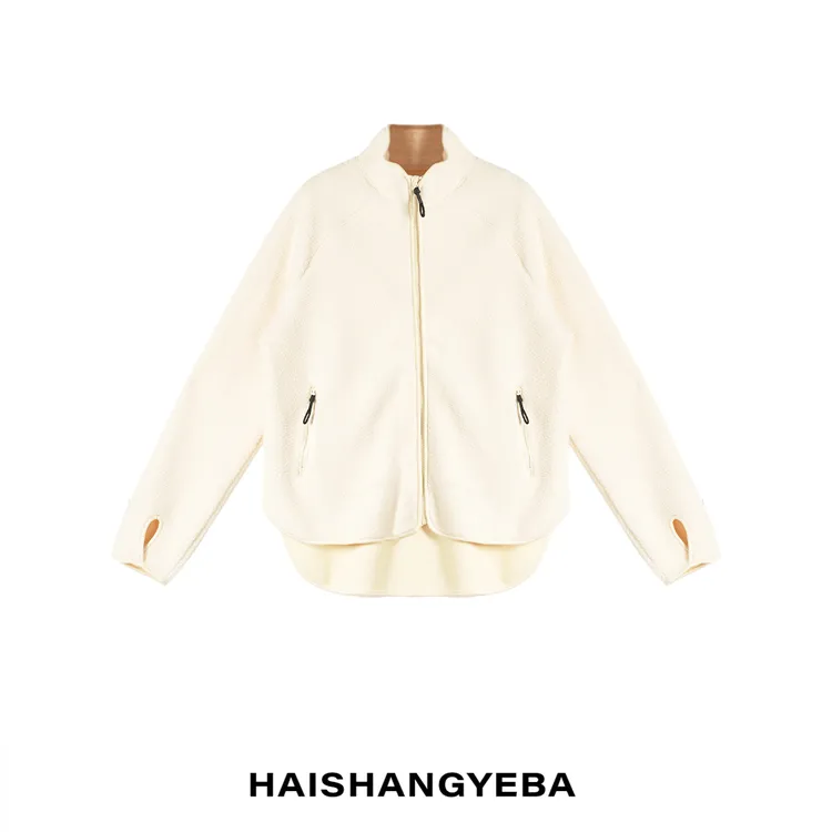 【海上叶爸】新款2025秋冬百搭棉男女同款立领拉链摇粒绒外套