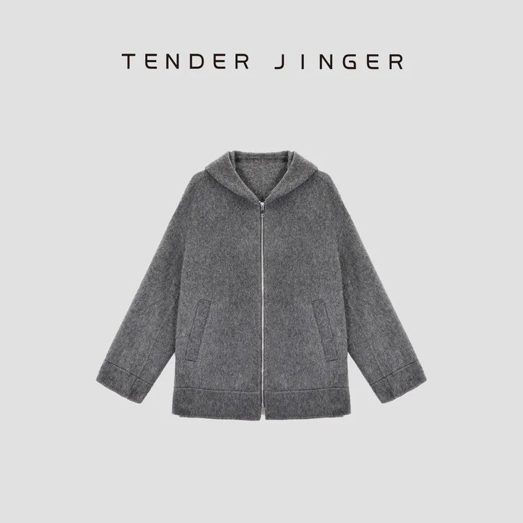  Tender Jinger｜线下专供时尚羊绒羊毛混纺短款大衣T54TUZ50273