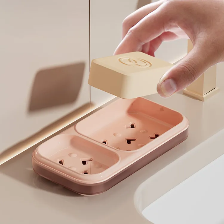 肥皂盒沥水家用带盖香皂盒子大号2025新款卫生间香皂置物架双层