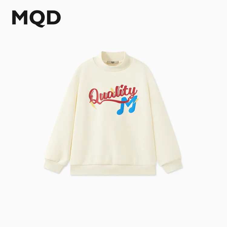 MQD童装儿童24冬季新品潮酷休闲卡通套头加厚卫衣9644W0601