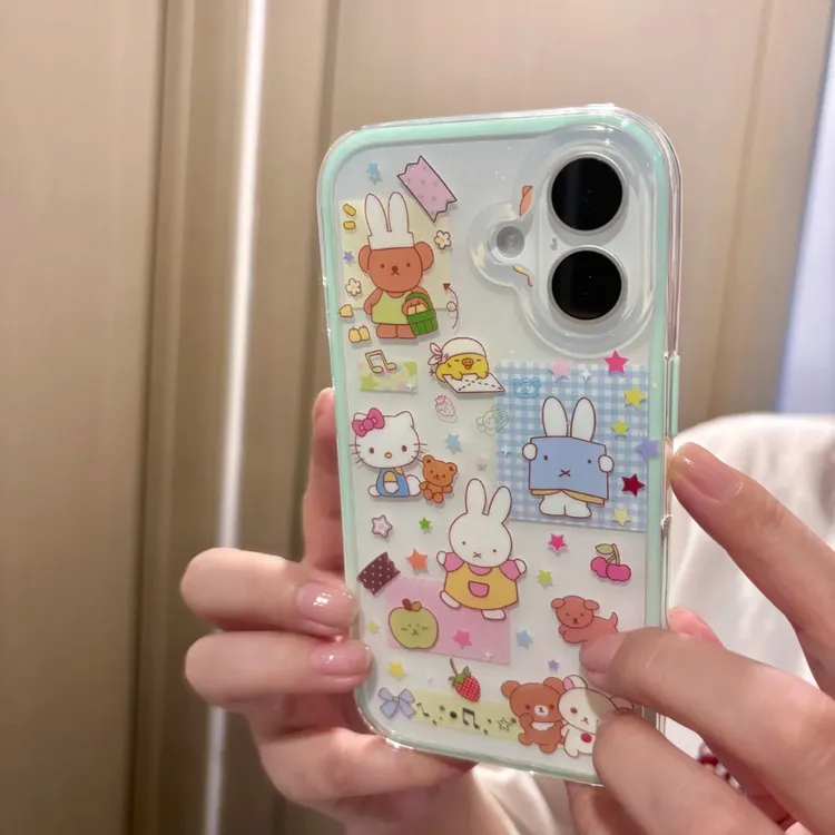 欢乐米菲适用苹果16新款15手机壳iPhone14PRO大孔13软壳12保护套