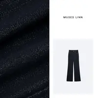 LINN【超模蓝牛】早秋上新牛仔喇叭裤百搭通勤Q25WT470