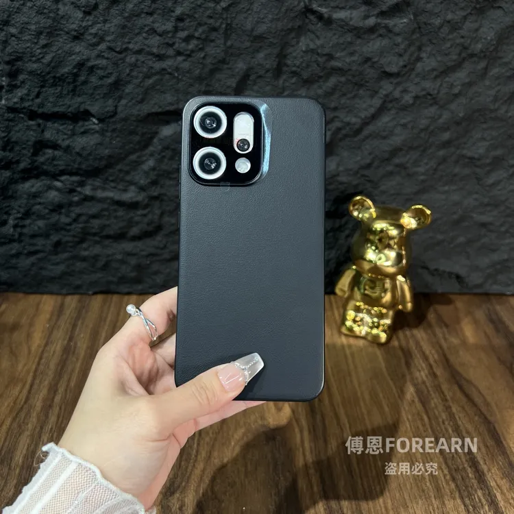 适用于opporeno14手机壳超薄简约商务reno14pro新款男女通用素皮