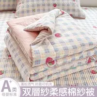 a类云感双层棉纱春秋印花四季被春秋被被可水洗