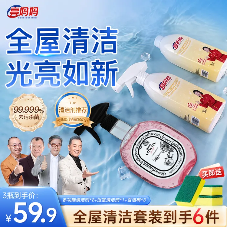 亮妈妈亮妈妈多功能杀菌清洁剂全屋清洁套装家用去油除垢清新