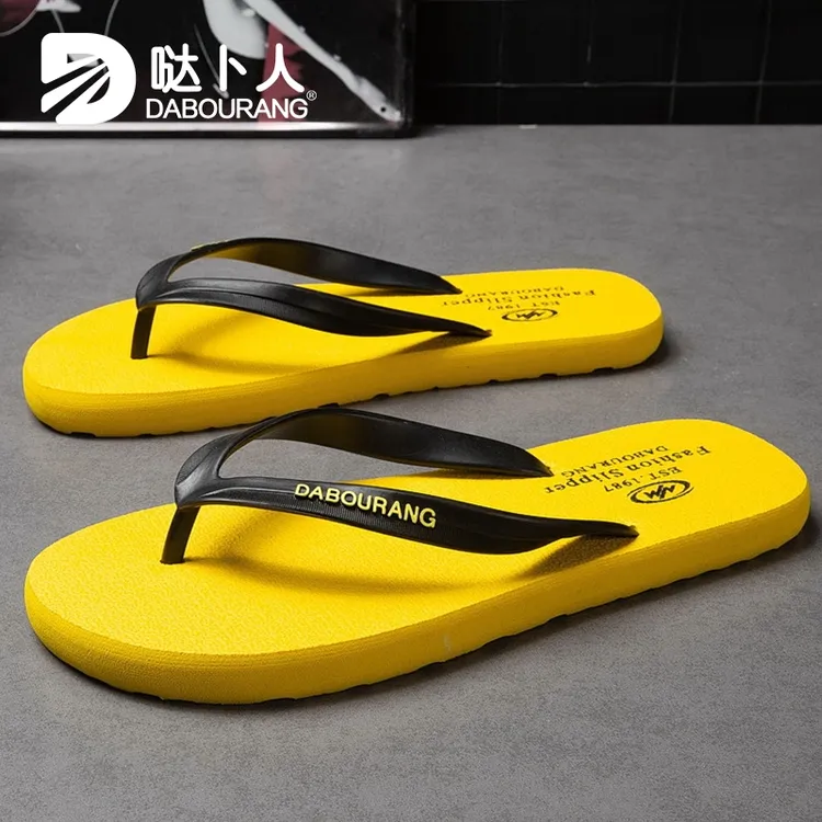 哒卜人拖鞋男士夏季休闲百搭户外新款厚底防滑耐磨外穿夹趾人字拖