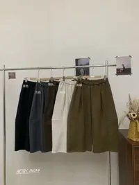 TUTU简约宽松毛呢弯刀裤 9694