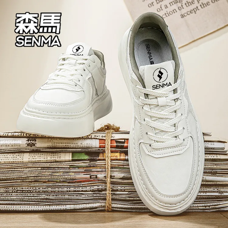 SENMA/森马男鞋秋季新款厚底小白鞋韩版潮流百搭青少年休闲板鞋