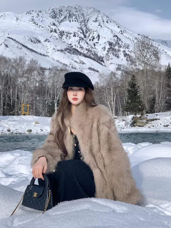 EIA一尧【凯旋门】高级轻奢贵气狐狸毛皮草外套气质秋冬保暖短外套