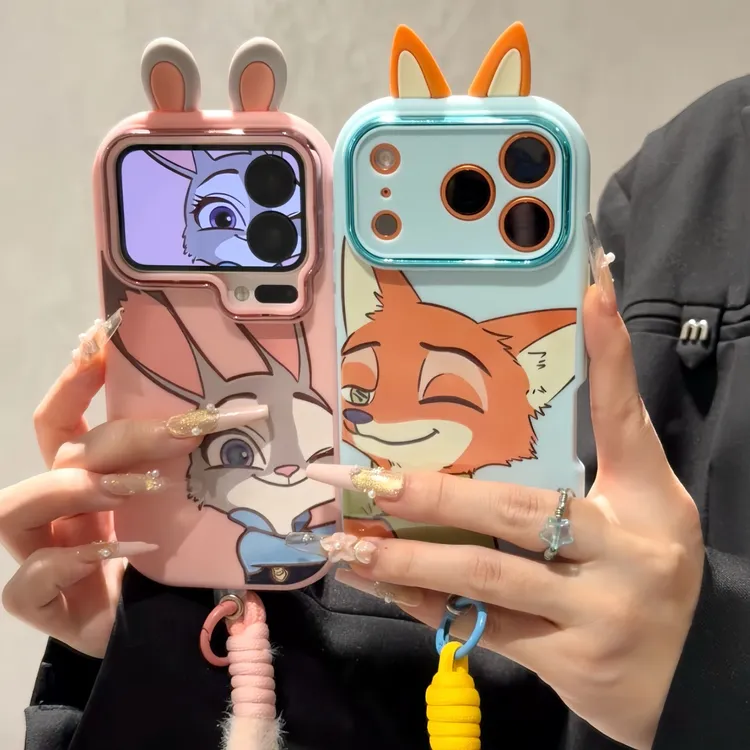 贴贴朱迪尼克耳朵挂绳适用苹果17/16promax手机壳华为vivoppo小米