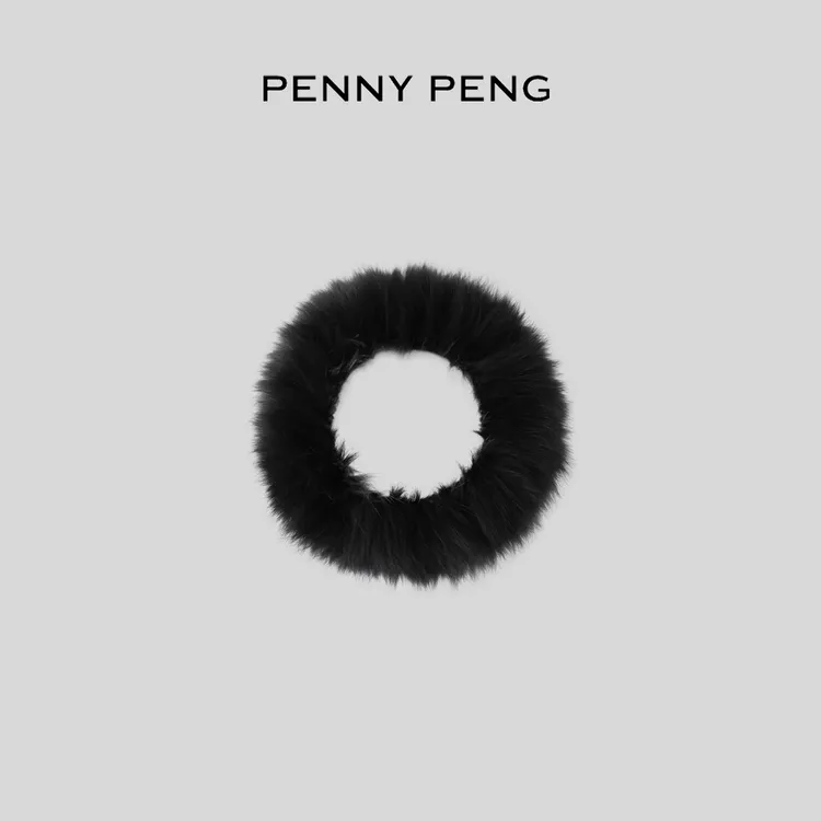 PENNYPENG 狐狐 秋冬时尚气质千金氛围感狐狸毛皮百搭头套围脖