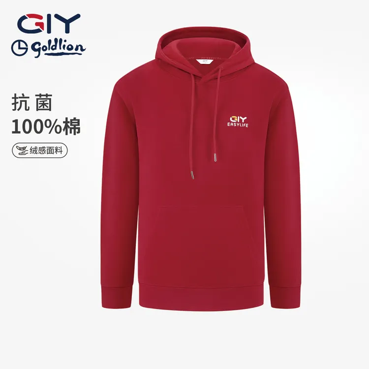 金利来GY时尚宽松连帽卫衣男款纯棉休闲休闲保暖情侣长袖T恤上衣