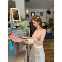  切糕自制【淡颜首选】小个子秋女流光风纯欲慵懒显瘦通勤温柔毛衣