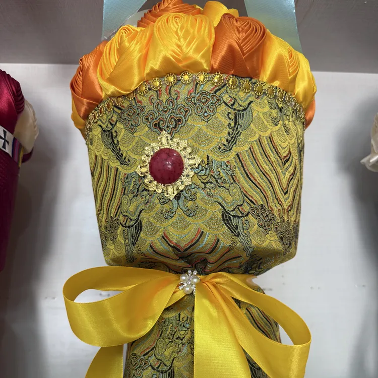 【黄色款】藏式纯手工花束材料可备注喜欢颜色