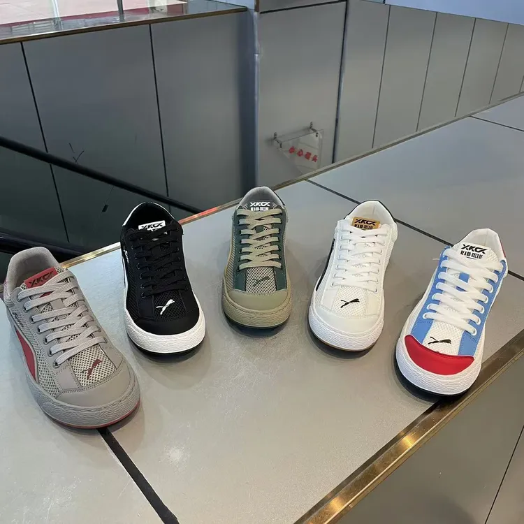 【皮鞋码】夏季新款皮网拼接百搭系带个性男款潮鞋