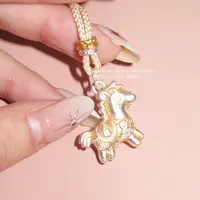 Luck Me•幸运小马～拉丝哑光银色小马吊坠毛衣链