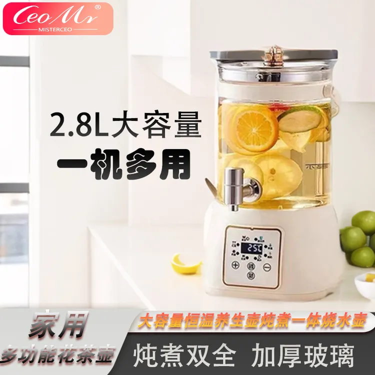 大容量恒温养生壶炖煮一体烧水壶家用多功能花茶壶中药煎药壶