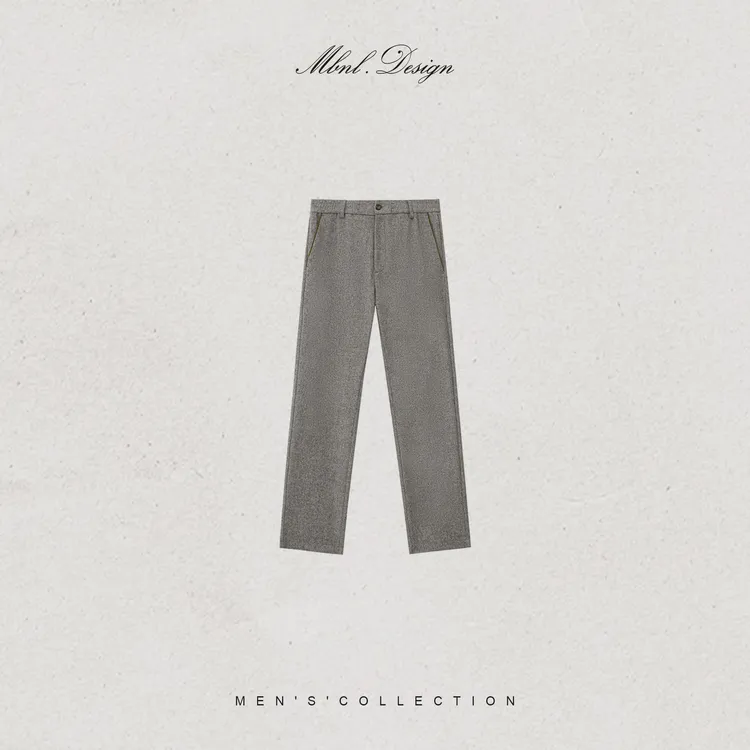 MBNL-F「Level」秦磊男装羊毛混纺纱线质感休闲裤LL-WKZ2077