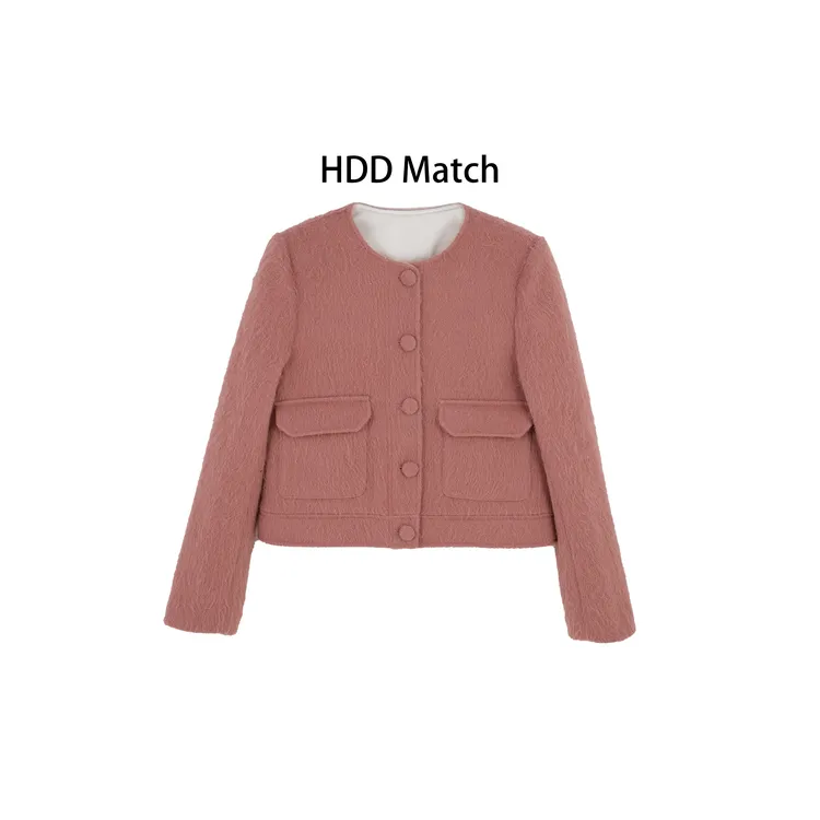 HDD- "自我轮廓" 90白鸭绒 女款定制香风韩版气质羽绒服 Y9974