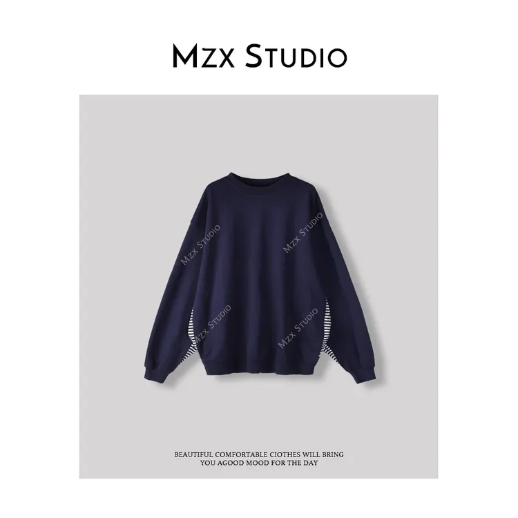 MZX 春季拼接撞色百搭上衣SY7179-Y