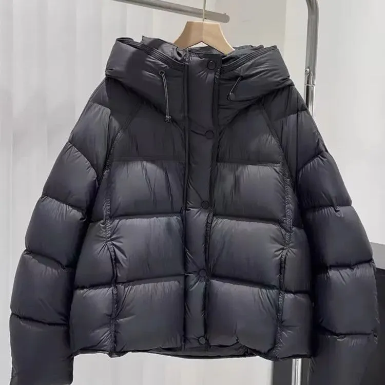 连帽泡芙棉服女冬季新款加厚保暖短款宽松显瘦时尚棉衣外套