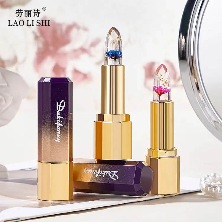 【买一送一 千人千色】鲜花晶透温变润唇膏口红滋润保湿修护唇膜