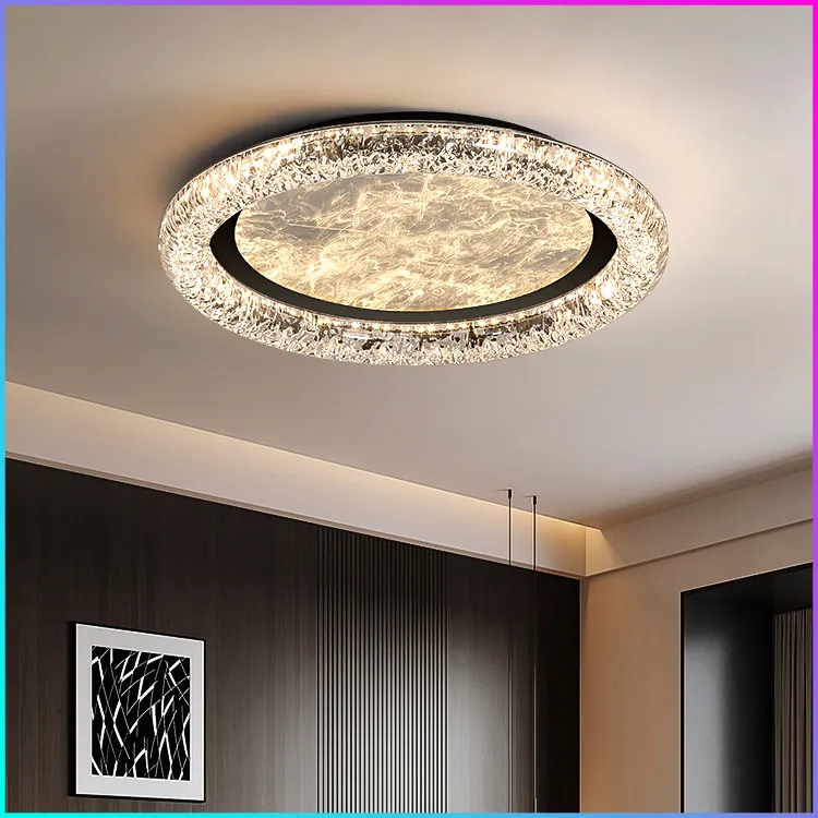 意式极简轻奢高级感设计师款云雾吸顶灯年轻人主卧室房间书房主灯