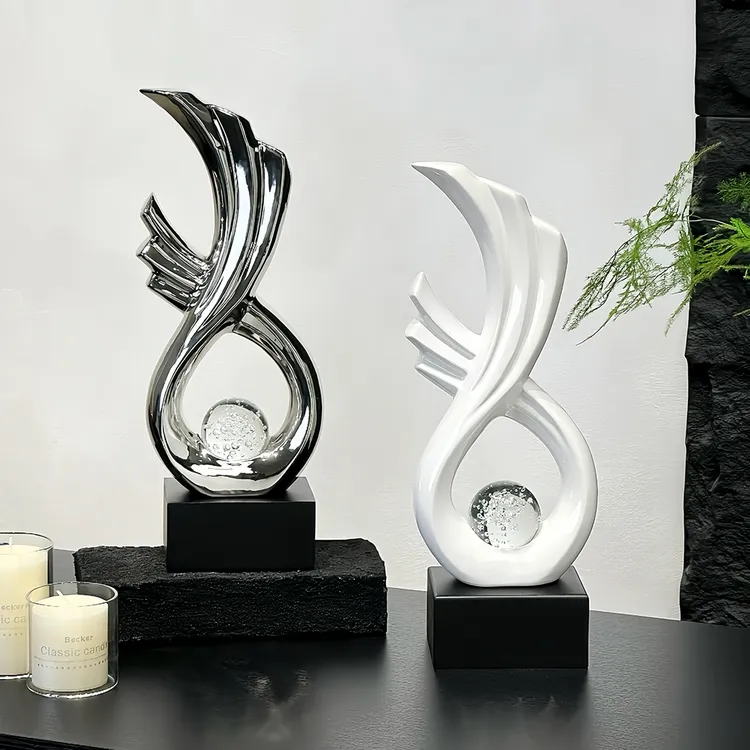 轻奢陶瓷风生水起网红软装客厅摆件入门玄关创意摆件摆件家居好物